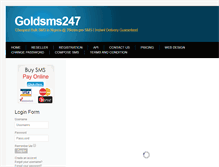 Tablet Screenshot of goldsms247.com